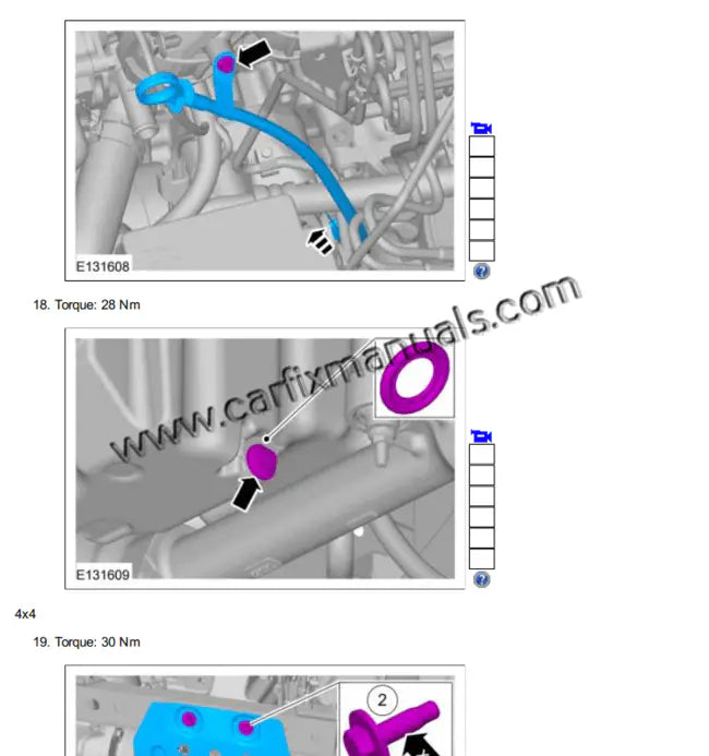 Technical schematic of the Ford Ranger PX MK2 drivetrain, illustrating the 6R80 automatic transmission valve body and the Electronic Shift-On-The-Fly (ESOF) transfer case components.