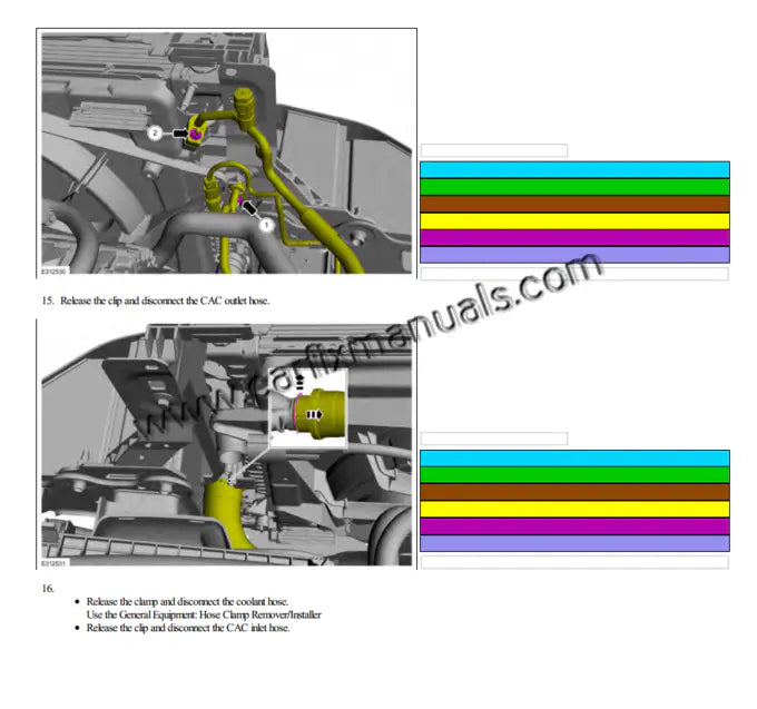 Specialized technical overview of the Ford Escape PHEV battery system, illustrating high-voltage de-energizing protocols and service steps for the 2.5L Atkinson-Cycle hybrid engine.
