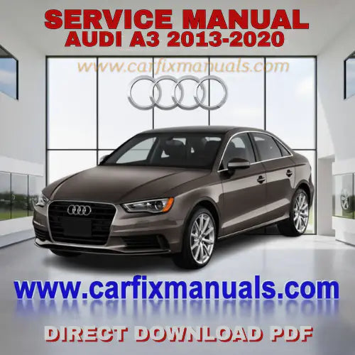 Ultimate premium compact workshop encyclopedia for the Audi A3 8V (2013-2020), containing searchable PDF format data for Sportback, Sedan, and Cabriolet body structural repairs and factory torque sequences.
