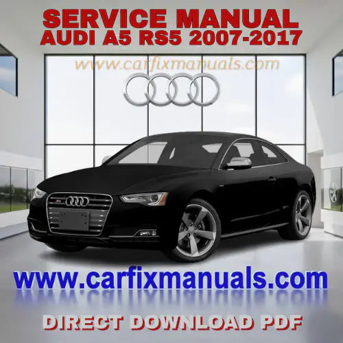 Ultimate grand tourer workshop encyclopedia for the Audi A5/S5/RS5 (2007-2017), containing searchable PDF format data for Coupe, Sportback, and Cabriolet body structural repairs and factory-authorized torque sequences.