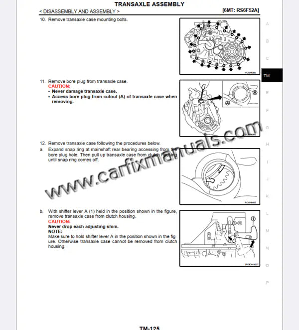Technical service manual for T31 transmissions, covering internal component teardowns and diagnostic logic for the 6-speed manual, automatic, and Xtronic CVT systems.