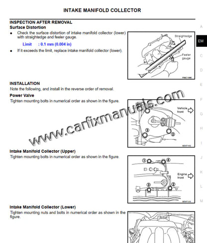 Authentic mechanical teardown data for the Nissan Murano Z50 (2002-2007), featuring fuel injection mapping and timing chain synchronization for the 3.5L VQ35DE V6 engine in a searchable PDF format.