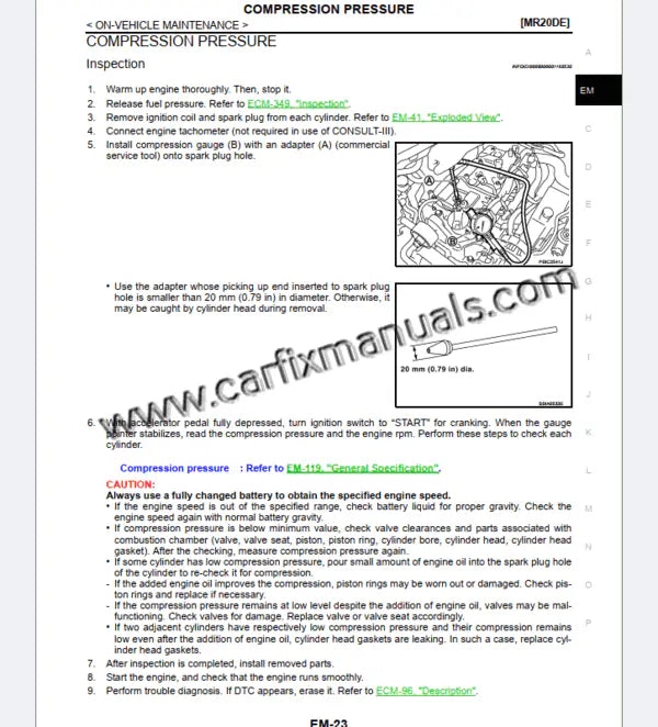 Detailed mechanical overhaul guide for Nissan X-Trail T31 engines, featuring timing chain alignment and cylinder head specifications for MR20DE, QR25DE, and M9R diesel variants.