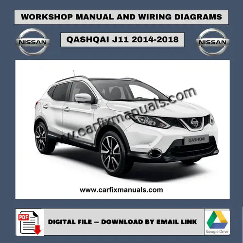 Master factory workshop suite for the Nissan Qashqai J11 (2014-2018), containing 1,500+ pages of structural body repair, climate control cycles, and advanced vehicle diagnostics in a versatile PDF format.