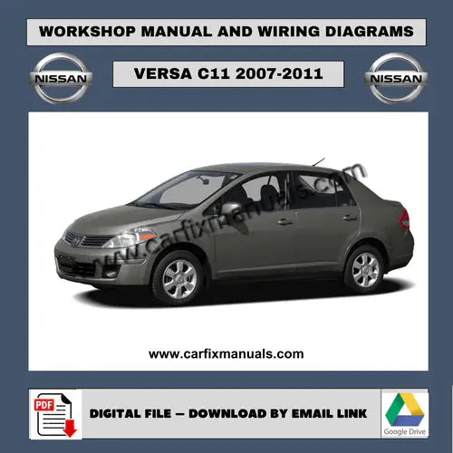Complete factory workshop suite for the first-generation Nissan Versa (2007-2011), providing a unified digital reference for global B-Platform mechanical and electrical systems.