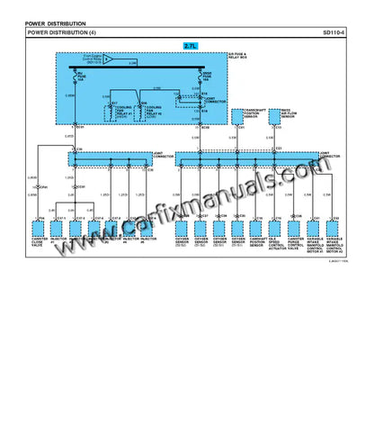 High-resolution electrical circuit maps for Hyundai Tucson (2004-2009), including ECU pinouts, fuse box locations, and lighting system wiring diagrams.