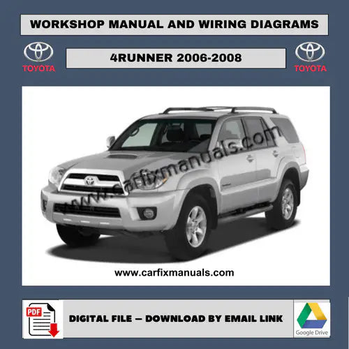 Complete dealer-level workshop encyclopedia for the Toyota 4Runner (2006-2008), integrating HVAC, body structural data, and full-vehicle troubleshooting into a smart, searchable HTML format.
