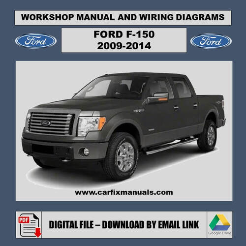 Master-tier P415 platform workshop library for the 2009-2014 Ford F-150, containing structural body repair data for SuperCrew/SuperCab models and total vehicle diagnostic protocols in a massive PDF format.