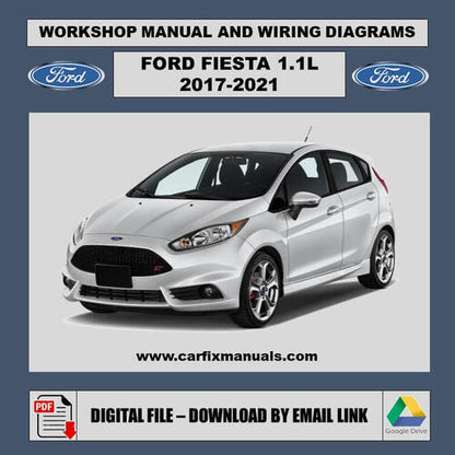 Total vehicle workshop encyclopedia for the Ford Fiesta Mk7 (2017-2020), containing 2,000+ pages of factory torque sequences, MyKey electronic troubleshooting, and body panel removal steps in PDF format.
