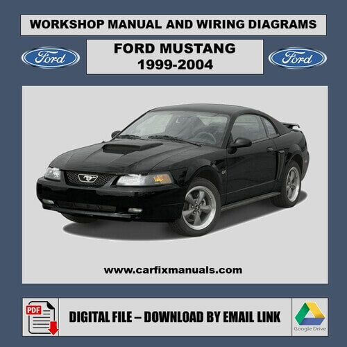 Comprehensive SN95 workshop encyclopedia for the 1999-2004 Ford Mustang, containing thousands of pages of factory torque specs, body structural alignment, and total vehicle diagnostic protocols in PDF format.
